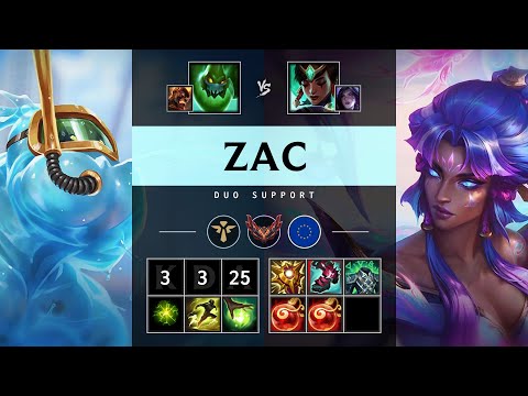 Zac Support vs Karma - EUW Grandmaster Patch 25.17