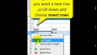 How to insert and delete rows and columns in an OpenOffice Calc spreadsheet