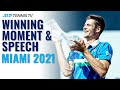 Hubert Hurkacz Wins the Miami Open 2021! | Match Point & Speech