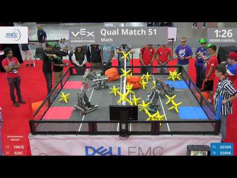 2017 VRC Math Q51 - 1961E 624C vs 2616H 3249A - 14 to 54