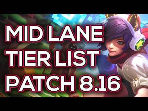 Mid Lane Tier List Patch 8.16 | Best Mid Laners To Carry Solo Queue League of Legends Patch 8.16