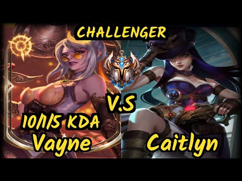 VAYNE vs CAITLYN - 10/1/5 KDA BOTTOM ADC CHALLENGER GAMEPLAY - EUW