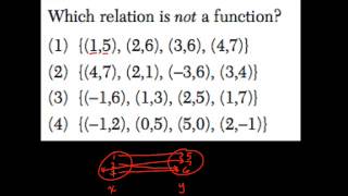 Ordered pairs/functions - Integrated Algebra Aug 2009 #19