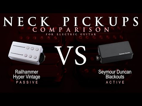 Railhammer HYPER VINTAGE vs Seymour Duncan BLACKOUTS - Neck Guitar Pickup Comparison Tone Demo