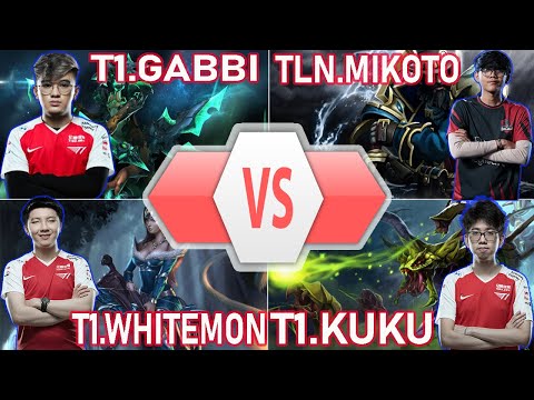 T1.GABBI/T1.WHITEMON VS TLN.MIKOTO/T1.KUKU [OUTWORD DESTROYER/MIRANA VS KUNKA/VENOMANCER ] WAR DOTA2