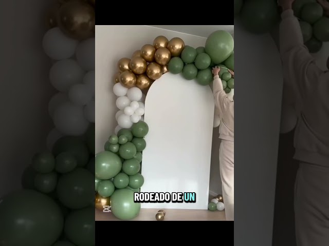Vídeo relacionado con Kit Arco Globos Verdes Blancos y Dorados, 100pcs Guirnalda Globos Verde Oliva con Blanco Oro Confeti Globos, Globos de Cumpleaños, Decoracion Baby Shower Niño para Jungla Safari Temática Fiesta, Boda