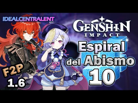 💯¡COMO PASAR FÁCIL el NIVEL 10 del ABISMO COMPLETO! - 9 ESTRELLAS (VERSION 1.6) | Genshin Impact |