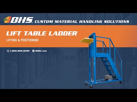 Safely Handle Materials at Height | Rolling Platform Ladder from BHS
