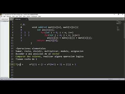 Calculo de la complejidad algorítmica I