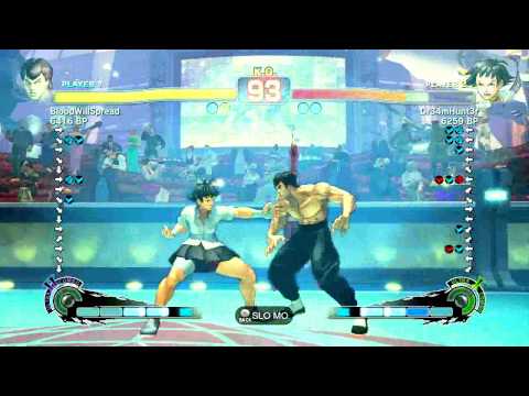 SSF4 Fei Long (BloodWillSpread) vs. Makoto (Dr34mHunt3r) Xbox LIVE Ranking Match