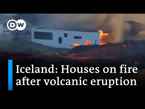 Lava flows reach town after Iceland’s second volcanic eruption in weeks | DW News