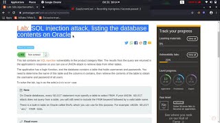 SQL injection attack, listing the database contents on Oracle (Video Solution) | 2020 -2021