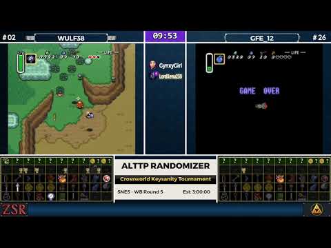 ALttPR Crossworld Keysanity Tournament: WB Round 5 - Wulfy vs. GFE