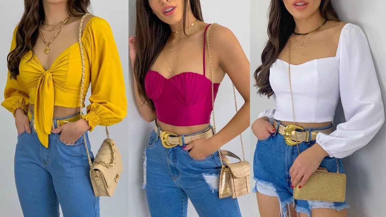 BLUSAS BONITAS Y CROP TOPS EN TENDENCIA/ INDAS BLUSAS Y CROP TOPS PRIMAVERA-VERANO 2022 BLUSAS MODA