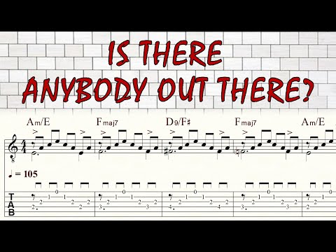 IS THERE ANYBODY OUT THERE | PINK FLOYD | TAB & Sheet music | Guitar Lesson | Tutorial