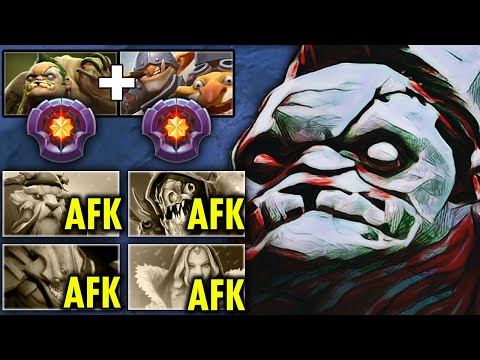 All AFK!!! When Master Pudge and Master Techies at the same Team! Insane King Potato | Genius Pudge