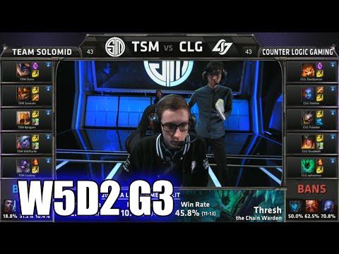 TSM vs CLG | S5 NA LCS Summer 2015 Week 5 Day 2 | Team Solomid TSM vs CLG W5D2 G3