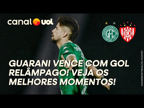 GUARANI 2 x 0 NOROESTE: GOL RELÂMPAGO DE MATHEUS REGIS E CABEÇADA CONTRA! VEJA OS MELHORES MOMENTOS