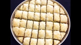 Antep Fıstıklı Beyaz Baklava Nasıl Yapılır?(El Açması)