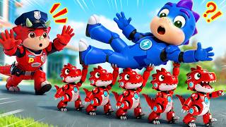 Download lagu MINI ROBOT DINOSAURS Take BOLT Away! Can Police PYRO Stop Them? | Dino Action Animation | DinoCrew mp3