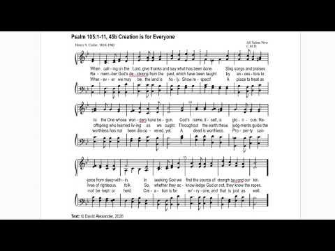 Psalm 105:1-11 & 45 Creation is for Everyone