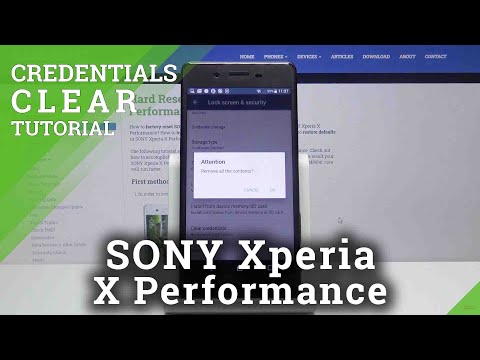 How to Clear Credentials in SONY Xperia X Performance - Remove All Certificates