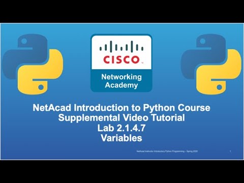 Cisco NetAcad Introduction to Python Course - Supplemental Lab Tutorial & Solution Set: Lab 2.1.4.7