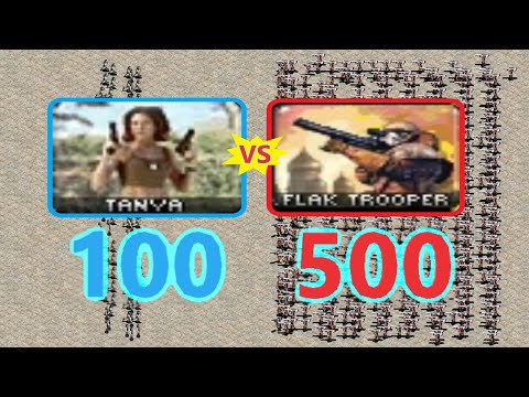 Tanya vs Flak Troopers - Same Cost - Red Alert 2