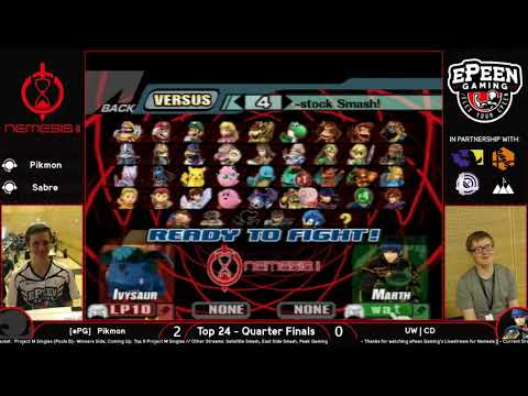 Nemesis || - [ePG] Pikmon (Mr. G&W) Vs. UW | CD (Ike) - Project M  (Top 24 Winners Quarters)