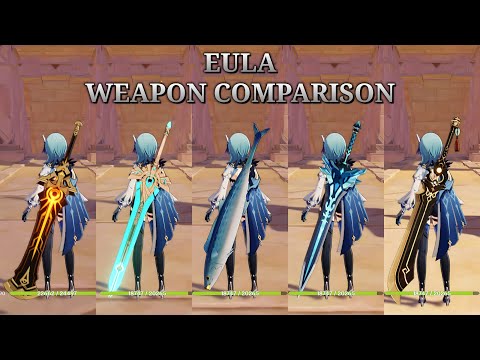Eula Weapon Comparison | Genshin Impact