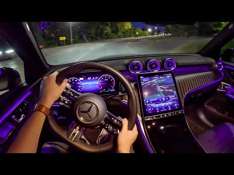2023 Mercedes-Benz GLC 300 4MATIC - POV Night Drive (Binaural Audio)