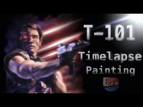 The Terminator (T-101) Digital Timelapse Painting