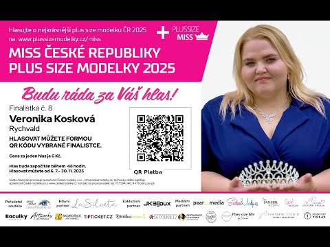 Finalistka s č. 8 soutěže Miss Plus Size Modelky České republiky 2025