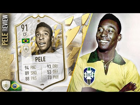 91 BASE ICON PELE PLAYER REVIEW!ADD YOUR FUT GOALS TO HIS OFFICAL CAREER GOALS!FIFA 22 ULTIMATE TEAM