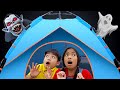 Wendy and Eric Go On Camping Adventure | Kids Camp in the Backyard Family Fun Activities