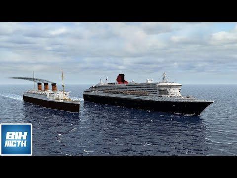 RMS Queen Mary and RMS Queen Mary 2 - Minecraft Short Animation