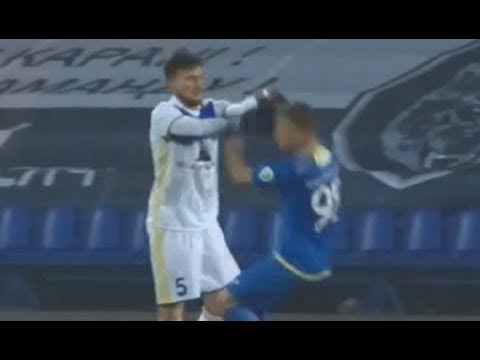 Удаление Евгения Яблонского. Ислочь - БАТЭ (14/03/2018. Кубок Беларуси, 1/4 финала)