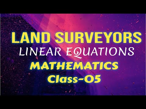 LAND SURVEYORS CLASSES |SPECIFIC PAPER -02 | MATHEMATICS |CLASS -05 KPSC 2024