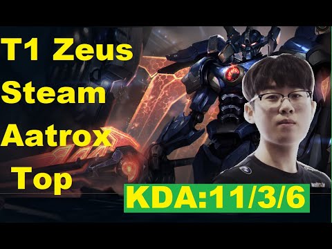T1 Zeus Stream Aatrox Vs Jayce Top In Rank KR Challenger/DariusLol