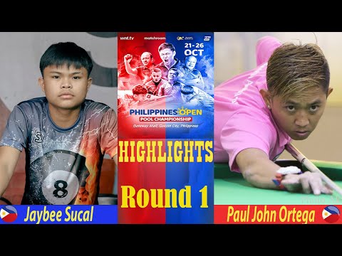 HIGHLIGHTS | Jaybee Sucal vs Paul John Ortega |  2025 Philippines Open Pool Championship