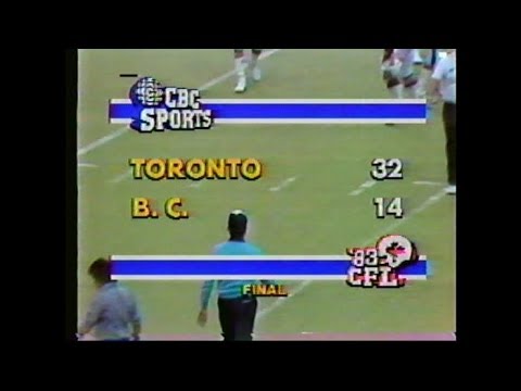 Toronto Argonauts at BC Lions 1983