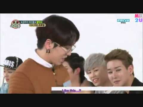 BLOCK B trying to compliment eachother/engage skinship (eng. subbed)