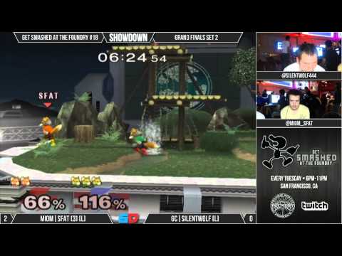 Get Smashed at the Foundry #18 - Grand Finals Set 2 - MIOM|SFAT (Fox) v GC|SilentWolf (Fox)