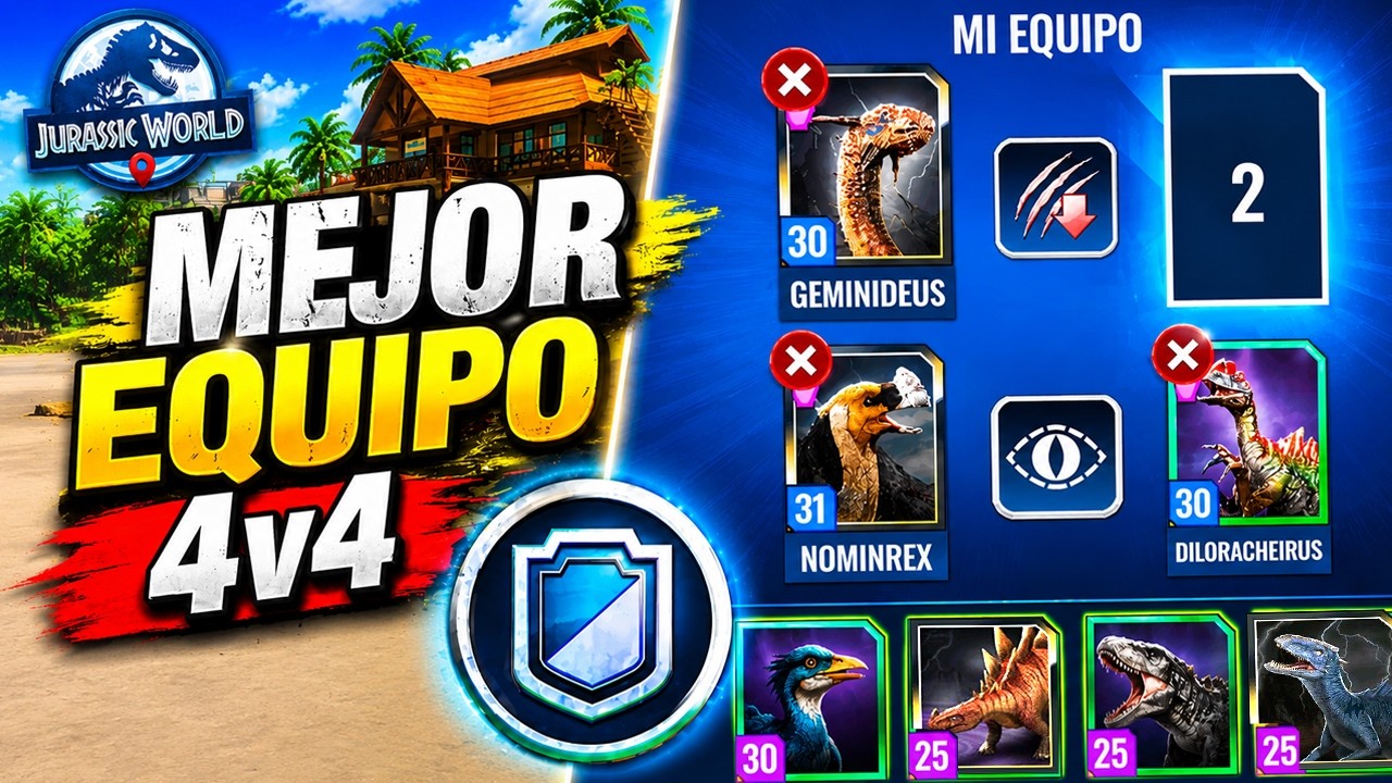 GANA SIEMPRE con ESTE EQUIPO BRAWL 4v4 Jurassic World Alive