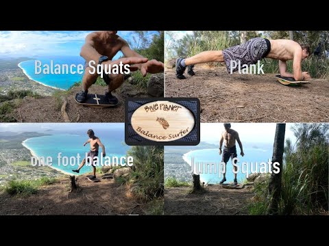 Balance Surfer Exercises- Blue Planet balance board workout