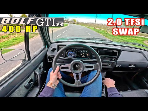 1983 VW Golf MK1 GTI R20 with 400HP is CRAZY on a B ROAD!
