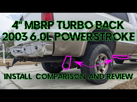 2003 6.0L Powerstroke gets an MBRP 4in TURBOBACK! Is it better for towing?