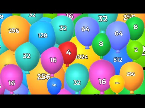 Balloons 2048 - Gameplay Walkthrough #gameparkarea #2048balloons #blobmerge3d #2048
