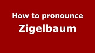 How to pronounce Zigelbaum