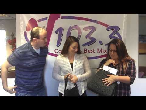 V103.3's Handbag Hookup Winner Joann w/ Marc & Amy!